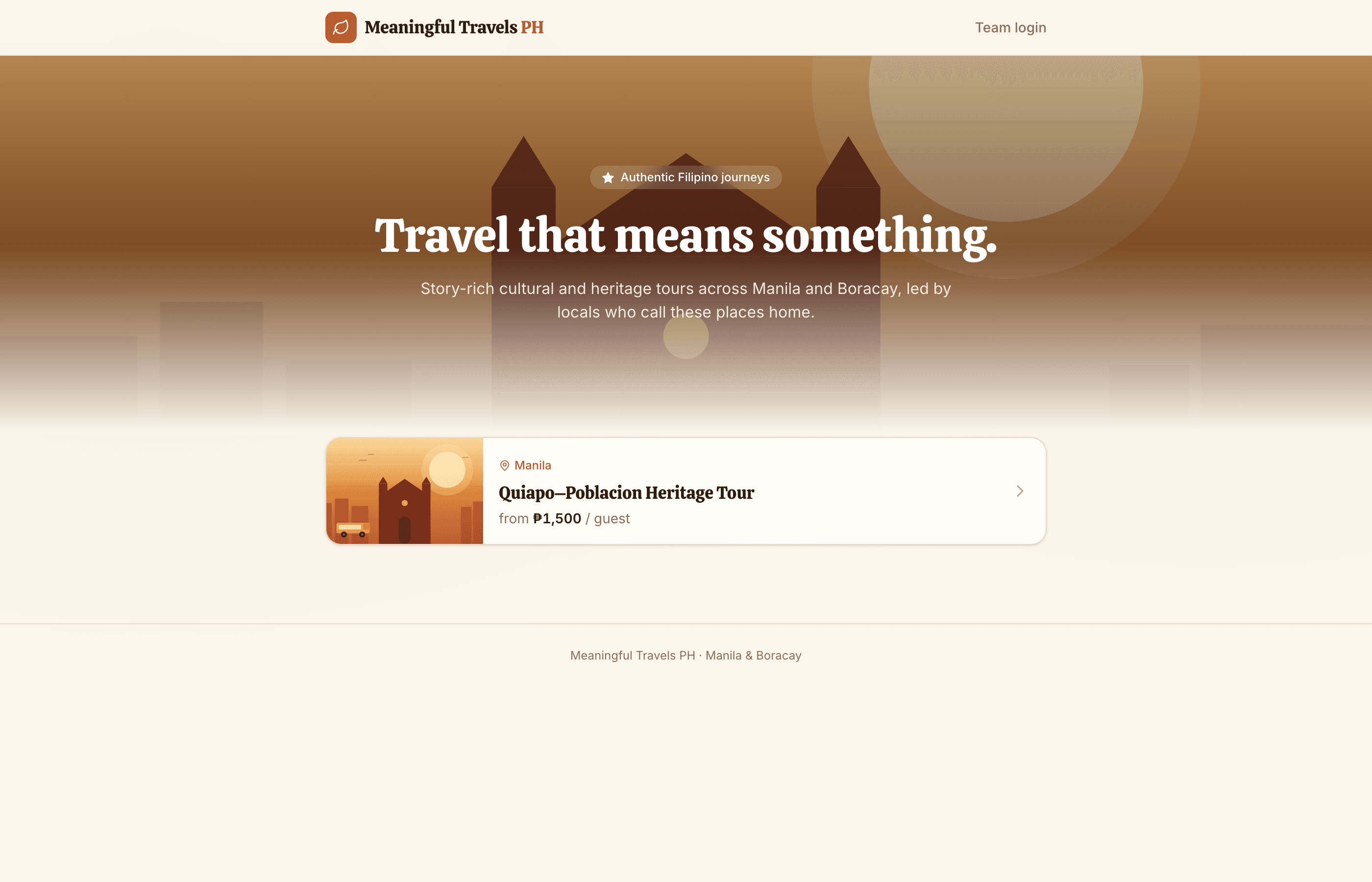 Meaningful Travels PH — Meaningful Travels — heritage tours, from booking to the field